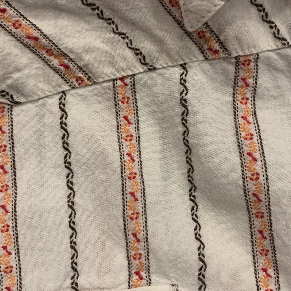 MIXIT 1X Beaded In The Front And Back Pearl Button Down Long Sleeve Lightweight - Picture 13 of 13